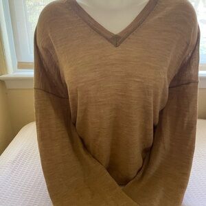 Lane Bryant Fine Merlo Blend Pullover V-Neck Sweater